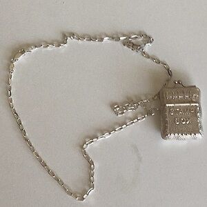 Stamp box necklaces. Chain is 20 inches and marked 925. Rare find for sure